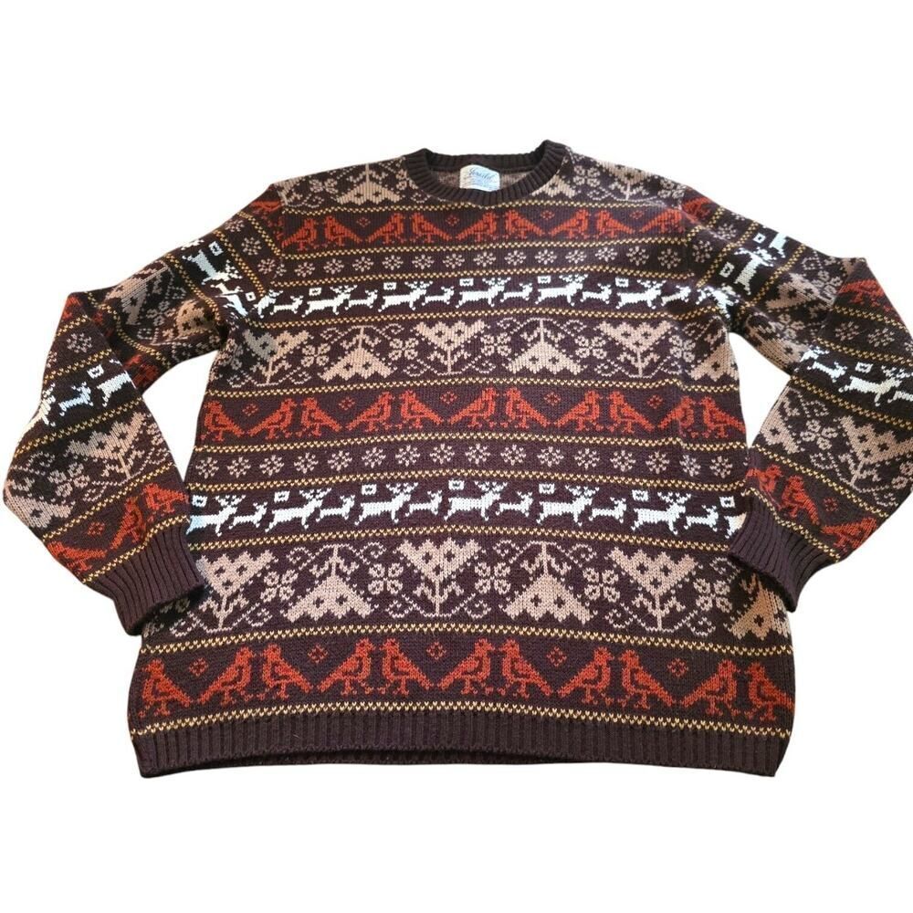 VTG Jersild Distinctive Sportswear Nordic Ski Ugly Christmas Sweater SZ XL